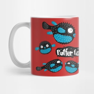 Puffer fish illustration Mug